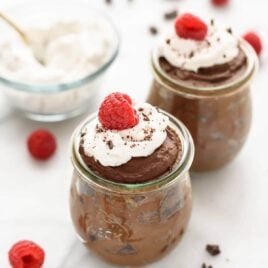 Chocolate Mousse that's good for you! This Avocado Chocolate Mousse recipe is a dairy-free, gluten-free, refined-sugar free vegan dessert that is super easy and ready in 5 minutes!