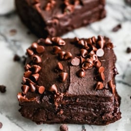 healthy brownies made with black beans