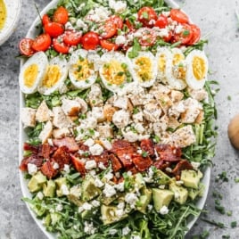 the best cobb salad on a large platter