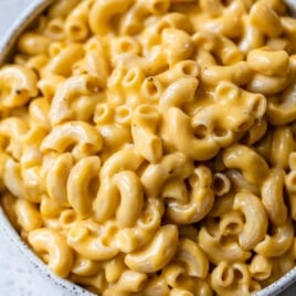 A bowl of easy Instant Pot mac and cheese