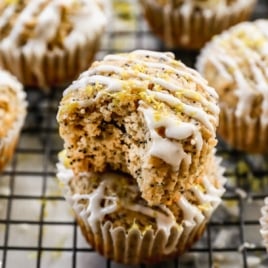 the best lemon poppy seed muffin with a glaze