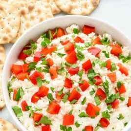 Garlic Feta Dip. Easy, creamy, and crowd-pleasing, it's the perfect appetizer to whip up for any party!