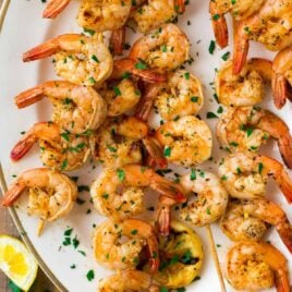 4-Ingredient Grilled Shrimp Seasoning. Perfect blend of spices for making the best easy grilled shrimp! Use this recipe for grilled garlic shrimp skewers in the summer or baked shrimp all year long.