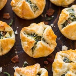 Flaky spinach puffs