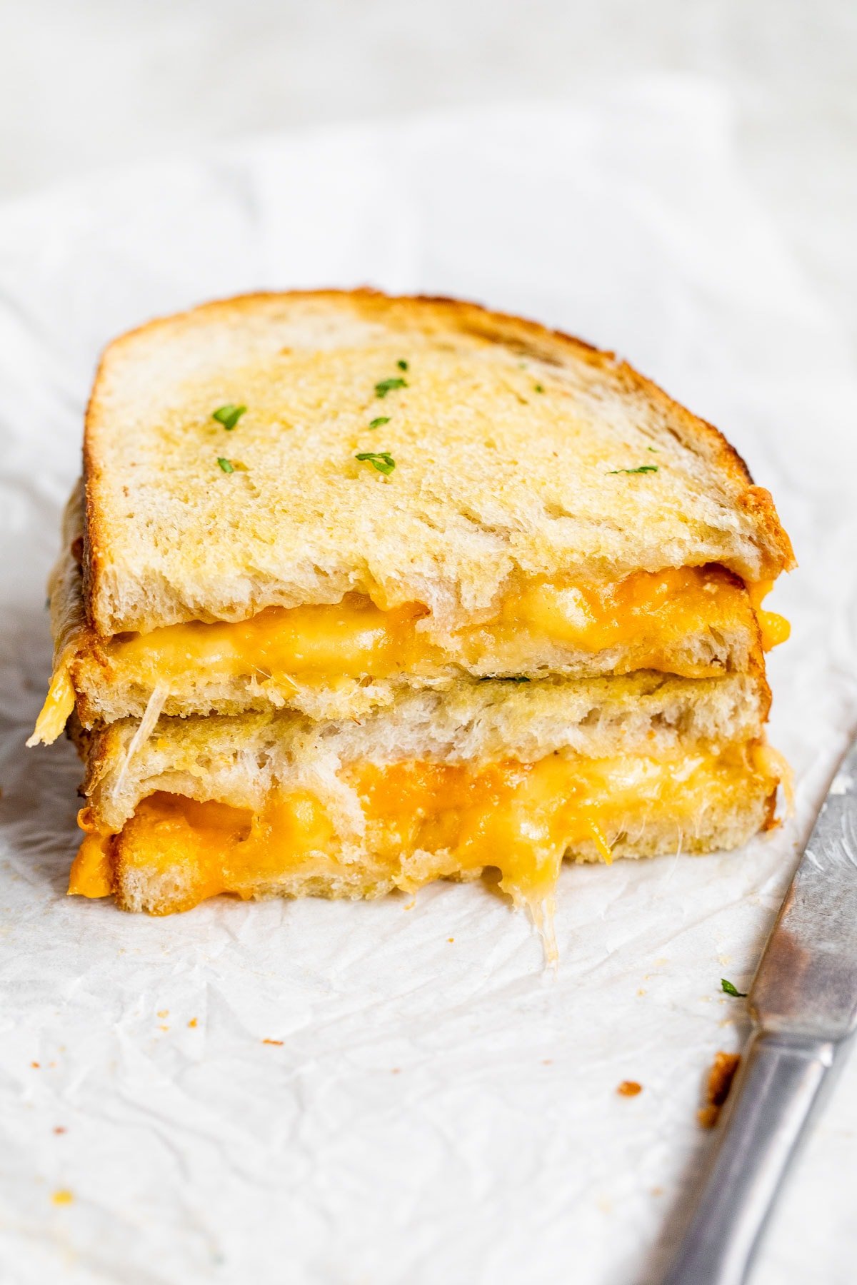 Crispy air fryer grilled cheese