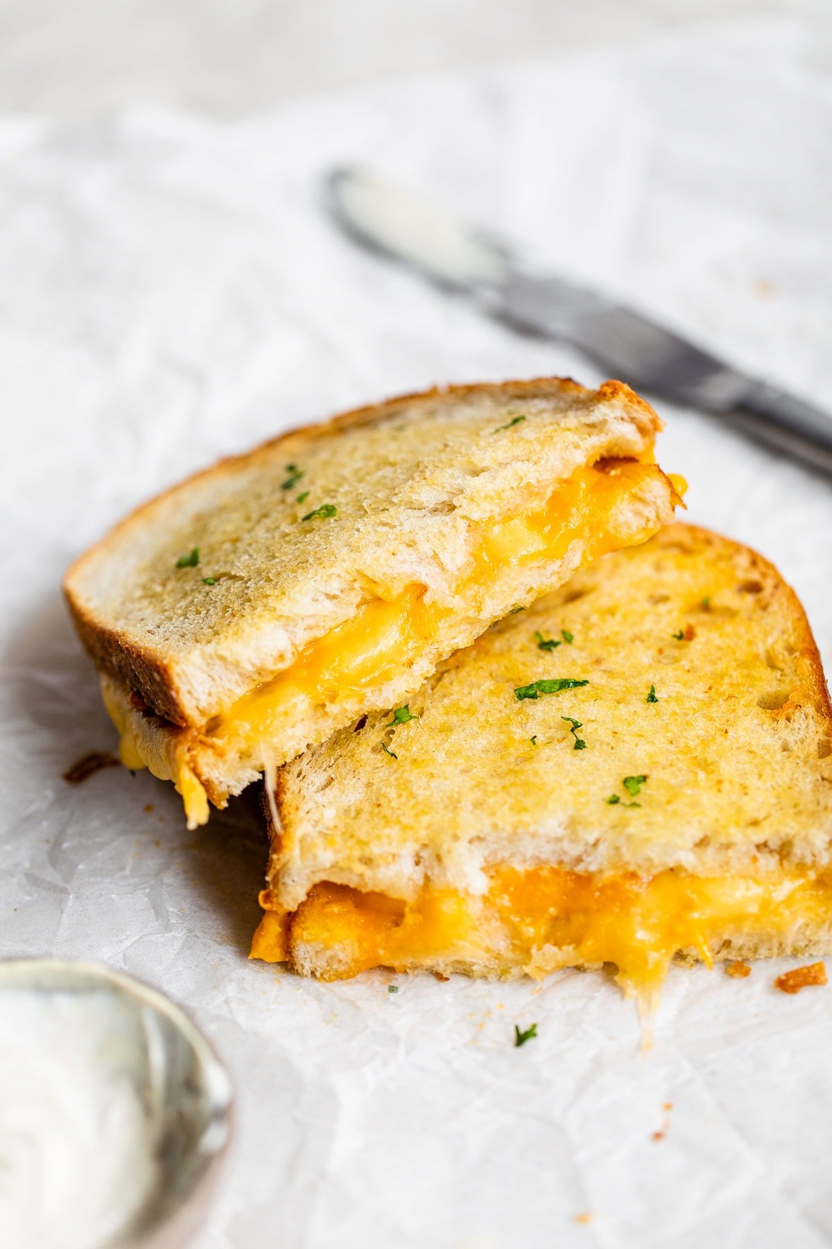 Easy air fryer grilled cheese