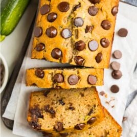 Easy gluten free zucchini bread with chocolate chips