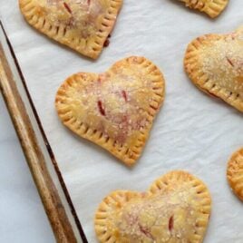 Heart Shaped Strawberry Handpies. Perfect for Valentine's Day!
