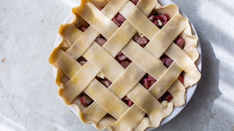 lattice top for rhubarb pie recipe