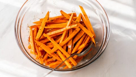 sweet potato fries in a bowl