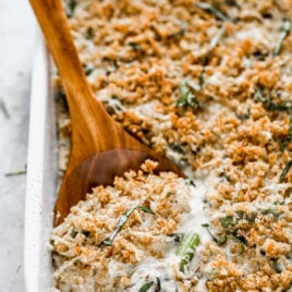 Asparagus casserole with a crispy topping