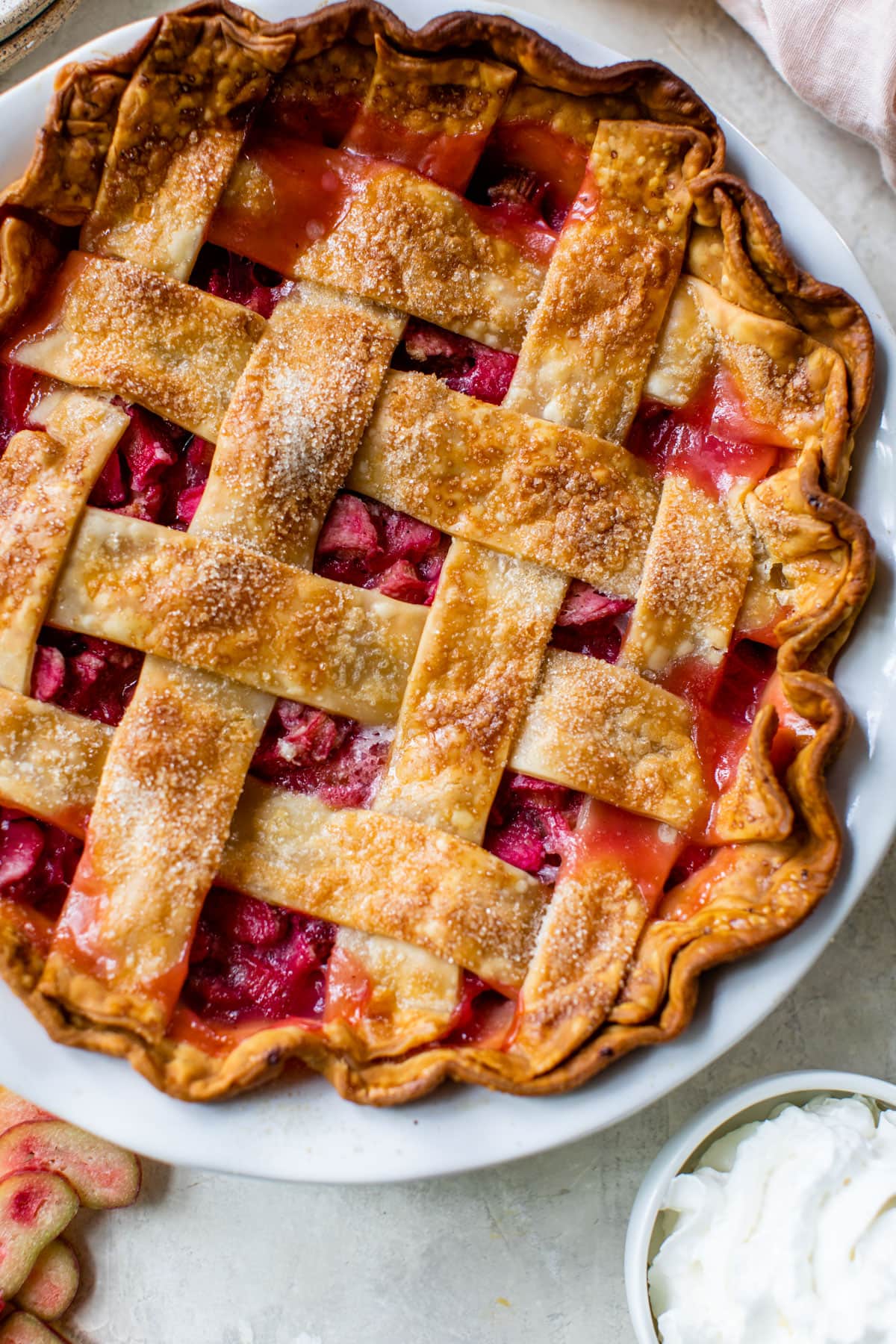 rhubarb pie recipe with lattice top